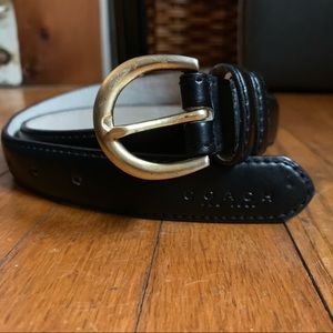 Coach Black Leather Belt